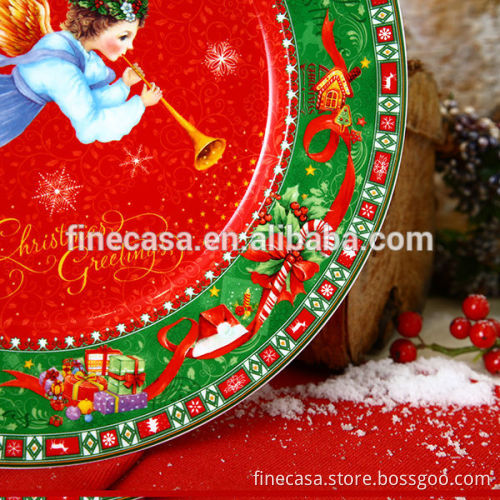 10.5 Inches Christmas Plate with Server set